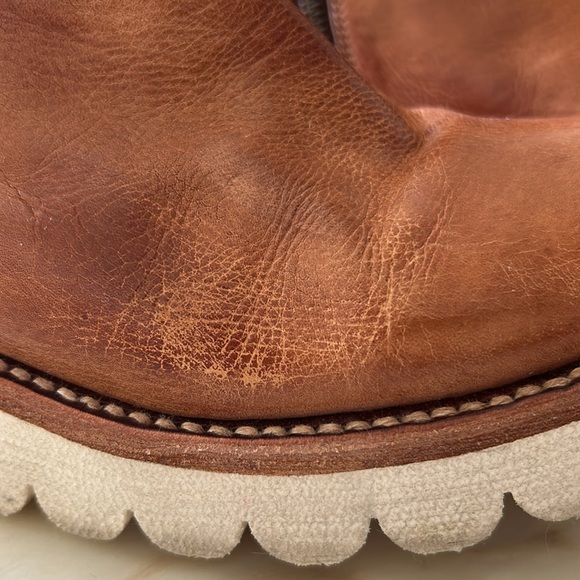 Bed Stu Women’s Tan Rustic Lydyi Vegetable Tanned Leather Ankle Boots Size 9 - Picture 14 of 16